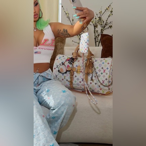 LOUIS  VUITTON TAKASHI MURAKAMI MULTICOLOR  RARE CELLPHONE STRAP💖 - Picture 2 of 5